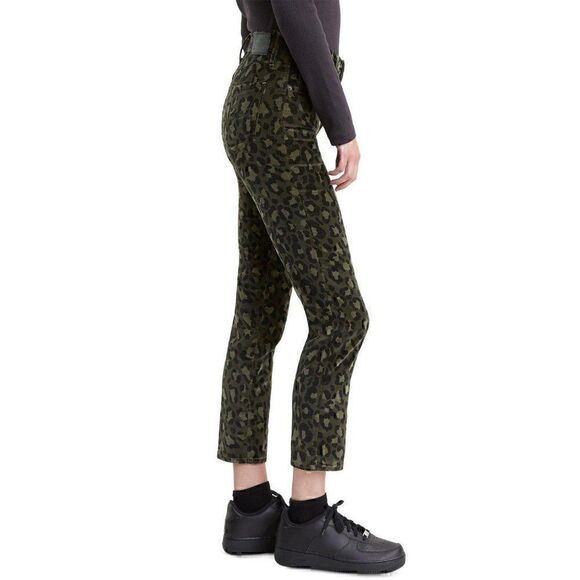 Levi's Jeans Green Camo 4 Waist 27 Stretchy High-Rise Velvet - Picture 5 of 9
